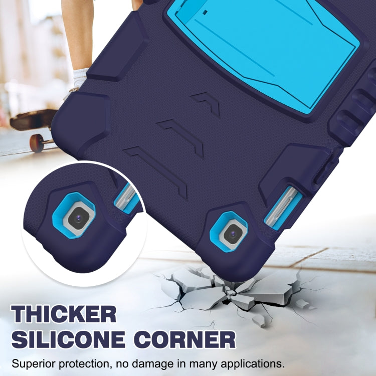 3-Layer Protection Screen Frame + PC + Silicone Shockproof Combination Case with Holder For Samsung Galaxy Tab S5e T720(NavyBlue + Blue) - Tab S5E 10.5 T720 / T725 by buy2fix | Online Shopping UK | buy2fix