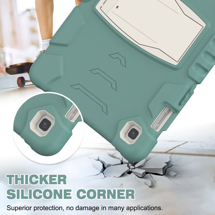 3-Layer Protection Screen Frame + PC + Silicone Shockproof Combination Case with Holder For Samsung Galaxy Tab S5e T720(Emerald Green) - Tab S5E 10.5 T720 / T725 by buy2fix | Online Shopping UK | buy2fix