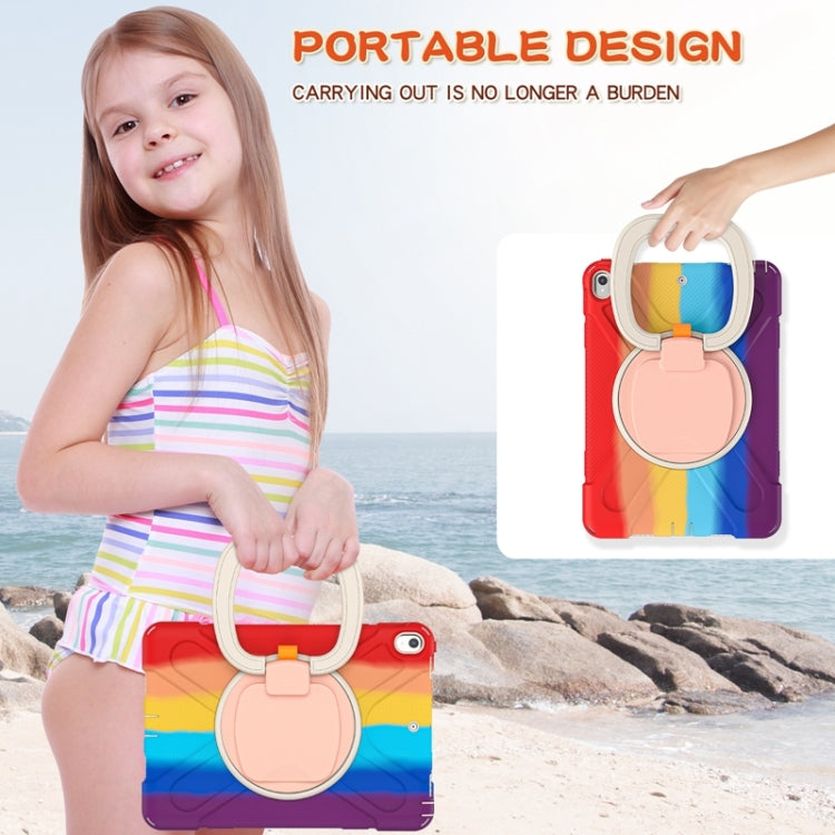 For iPad Pro 10.5 2017 / Air 10.5 2019 Silicone + PC Protective Case with Holder & Shoulder Strap(Colorful Red) - iPad Air (2019) Cases by buy2fix | Online Shopping UK | buy2fix