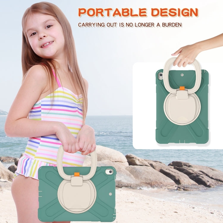 For iPad Pro 10.5 2017 / Air 10.5 2019 Silicone + PC Protective Case with Holder & Shoulder Strap(Emerald Green) - iPad Air (2019) Cases by buy2fix | Online Shopping UK | buy2fix