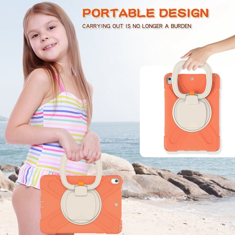 For iPad Pro 10.5 2017 / Air 10.5 2019 Silicone + PC Protective Case with Holder & Shoulder Strap(Living Coral) - iPad Air (2019) Cases by buy2fix | Online Shopping UK | buy2fix