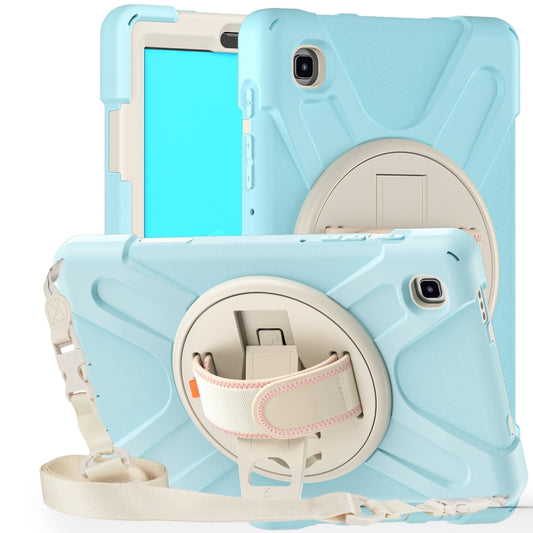 For Samsung Galaxy Tab A7 Lite T220 / T225 Silicone + PC Protective Case with Holder & Shoulder Strap(Ice Blue) - Tab A7 Lite T220 / T225 by buy2fix | Online Shopping UK | buy2fix