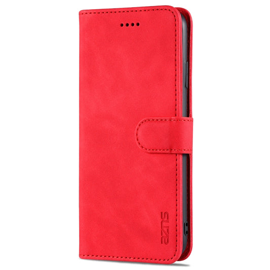 For iPhone XS Max AZNS Skin Feel Calf Texture Horizontal Flip Leather Case with Card Slots & Holder & Wallet(Red) - More iPhone Cases by AZNS | Online Shopping UK | buy2fix