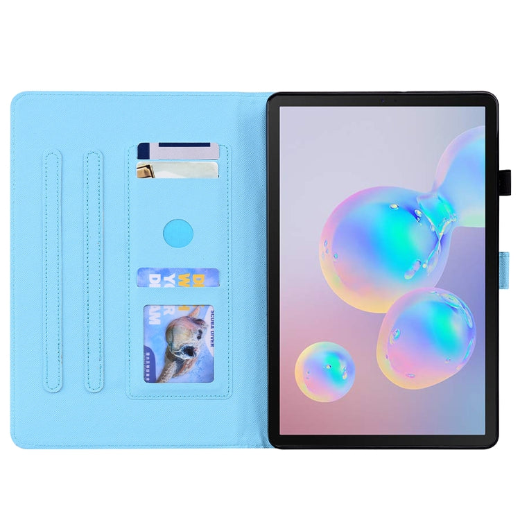 For Samsung Galaxy Tab S8 / Galaxy Tab S7 2020 SM-T870 / SM-T875 Animal Pattern Horizontal Flip Leather Case with Holder & Card Slots & Photo Frame(Bib Kitten) by buy2fix