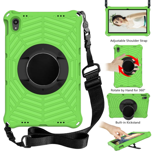 For Lenovo Tab P11 TB-J606F / XiaoXin Pad 11 Spider King EVA Protective Case with Adjustable Shoulder Strap & Holder(Green) - Lenovo by buy2fix | Online Shopping UK | buy2fix