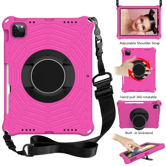 Spider King EVA Protective Tablet Case with Adjustable Shoulder Strap & Holder & Pen Slot For iPad Pro 11 2022 / 2021 & 2020 & 2018 / Air 2020 / Air 2022 10.9(Rose Red) - iPad Pro 11 (2022/2021) Cases by buy2fix | Online Shopping UK | buy2fix