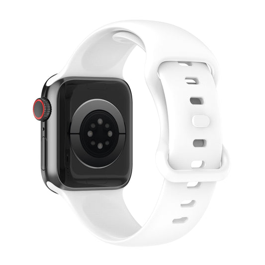 Large Size Silicone Watch Band For Apple Watch Ultra 49mm & Ultra 2 49mm / Series 9&8&7 45mm / SE 3&SE 2&6&SE&5&4 44mm / 3&2&1 42mm(White) by buy2fix