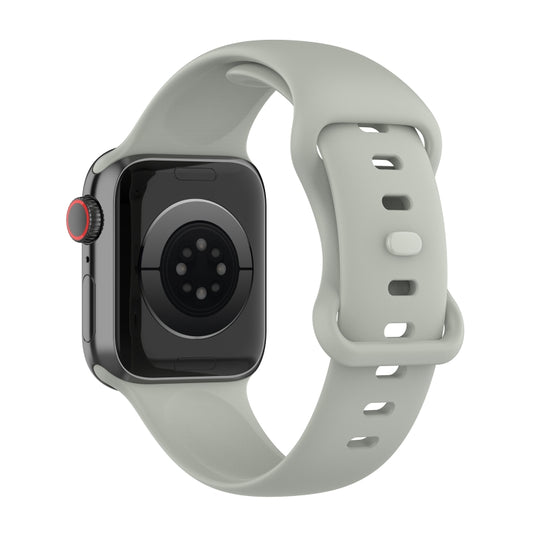 Large Size Silicone Watch Band For Apple Watch Series Series 9&8&7 41mm / SE 3&SE 2&6&SE&5&4 40mm / 3&2&1 38mm(Rock Ash) by buy2fix