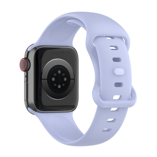 Large Size Silicone Watch Band For Apple Watch Series Series 9&8&7 41mm / SE 3&SE 2&6&SE&5&4 40mm / 3&2&1 38mm(Violet) by buy2fix