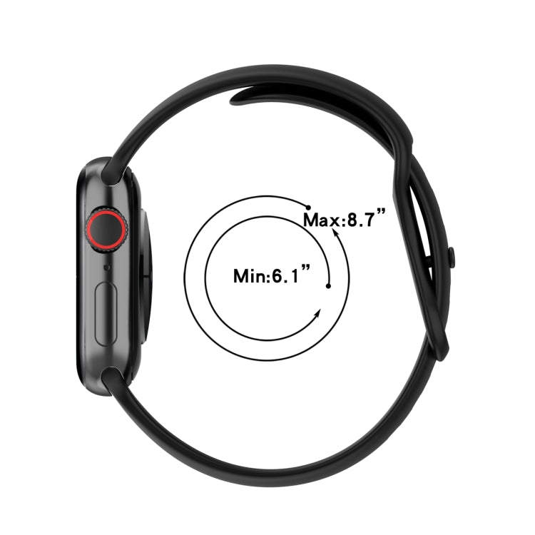 Large Size Silicone Watch Band For Apple Watch Series Series 9&8&7 41mm / SE 3&SE 2&6&SE&5&4 40mm / 3&2&1 38mm(White) by buy2fix