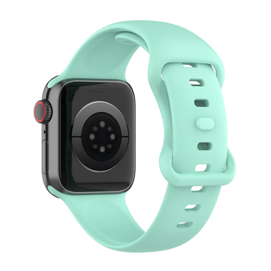 Small Size Silicone Watch Band For Apple Watch Series 9&8&7 41mm / SE 3&SE 2&6&SE&5&4 40mm / 3&2&1 38mm(Teal) by buy2fix