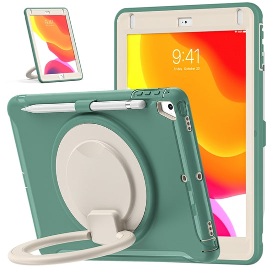Shockproof Silicone + PC Protective Case with 360 Degree Rotation Foldable Handle Grip Holder & Pen Slot For iPad 9.7 2018 / 2017 / Air 2 / Pro 9.7(Emmerald Green) - iPad 9.7 (2018) & (2017) Cases by buy2fix | Online Shopping UK | buy2fix