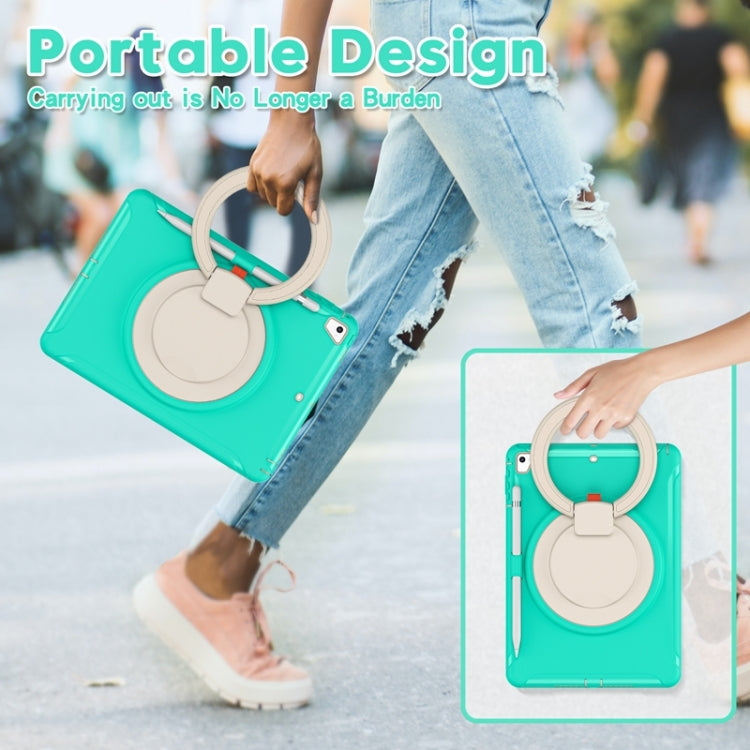 Shockproof TPU + PC Protective Case with 360 Degree Rotation Foldable Handle Grip Holder & Pen Slot For iPad 9.7 2018 / 2017 / Air 2 / Pro 9.7(Mint Green) - iPad 9.7 (2018) & (2017) Cases by buy2fix | Online Shopping UK | buy2fix