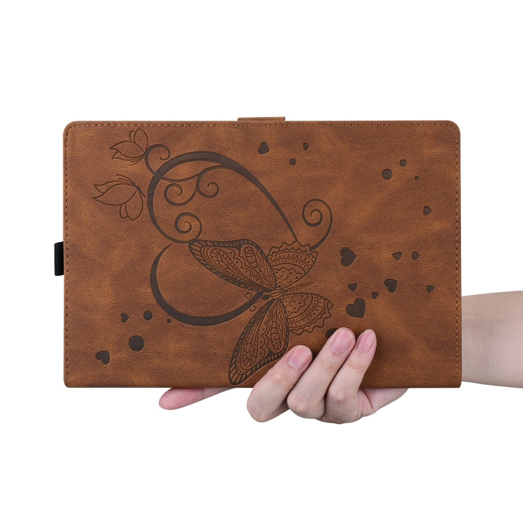 Love Butterfly Pattern Horizontal Flip Leather Case with Holder & Sleep / Wake-up Function For iPad 9.7 (2017) (2018) / Air 2 Pro(Brown) - iPad 9.7 (2018) & (2017) Cases by buy2fix | Online Shopping UK | buy2fix