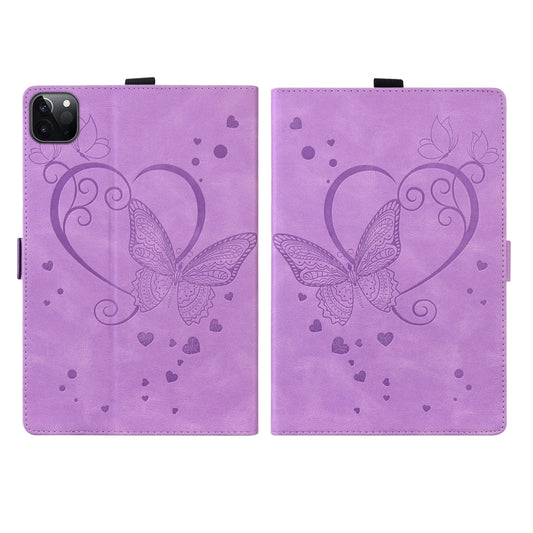 For iPad Pro 11 2022 / 2021 / 2018 / Air 2020 10.9 Love Butterfly Pattern Horizontal Flip Leather Tablet Case with Holder & Sleep / Wake-up Function(Purple) - iPad Pro 11 (2022/2021) Cases by buy2fix | Online Shopping UK | buy2fix