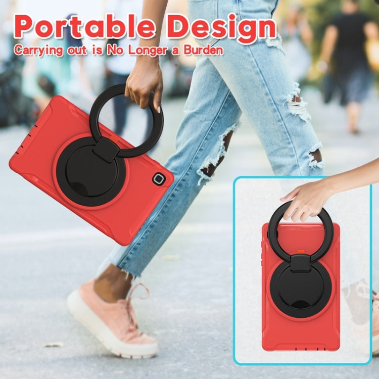 Shockproof TPU + PC Protective Case with 360 Degree Rotation Foldable Handle Grip Holder & Pen Slot For Samsung Galaxy Tab A7 Lite T220(Red) - iPad mini (2019) / mini 5 Cases by buy2fix | Online Shopping UK | buy2fix