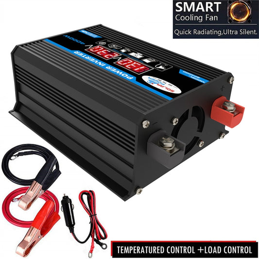 Tang II Generation 12V to 220V 4000W Modified Square Wave Car Power Inverter(Black) by buy2fix