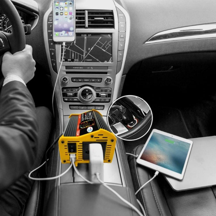 Legend III Generation DC12V to AC220V 6000W Modified Square Wave Car Power Inverter with LED Display(Black) by buy2fix