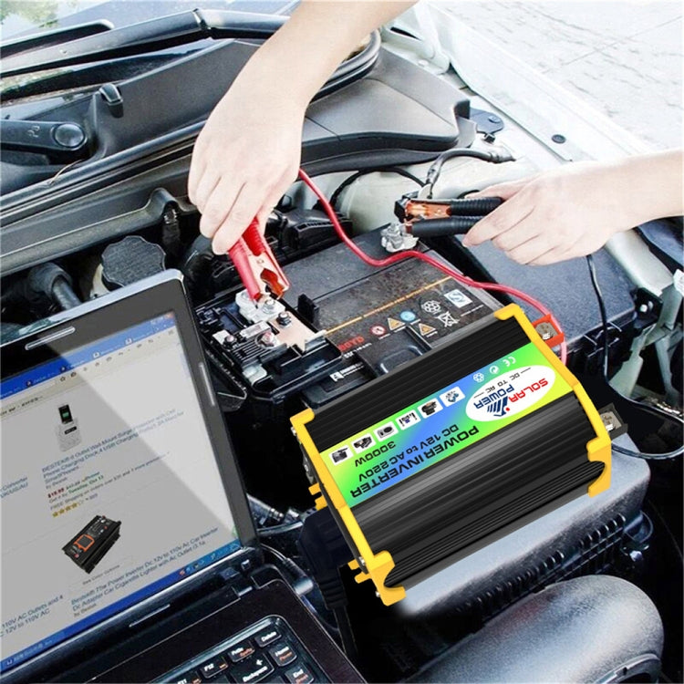 Legend I Generation DC12V to AC110V 3000W Modified Square Wave Car Power Inverter(Black) by buy2fix