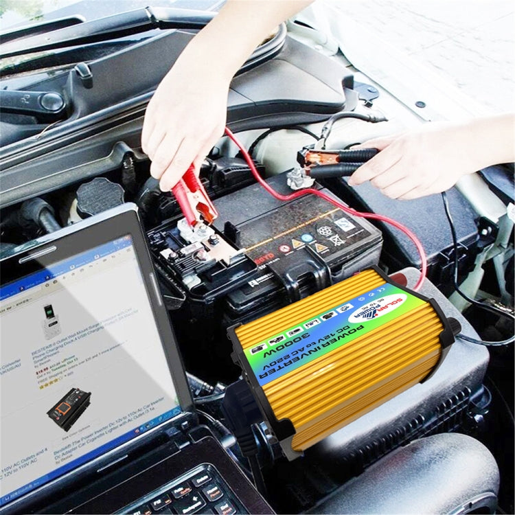 Legend I Generation DC12V to AC220V 3000W Modified Square Wave Car Power Inverter(Yellow) by buy2fix
