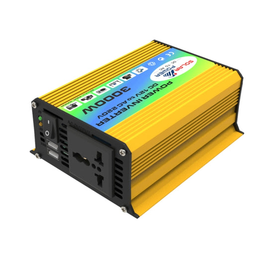 Tang I Generation 12V to 220V 3000W Modified Square Wave Intelligent Car Power Inverter with Dual USB(Yellow) by buy2fix