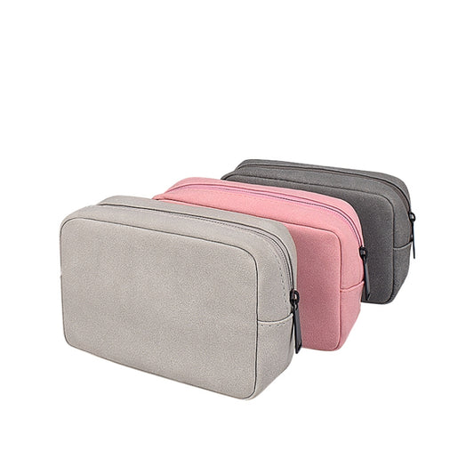 DY04 Portable Digital Accessory Frosted PU Bag(Light Grey) by buy2fix