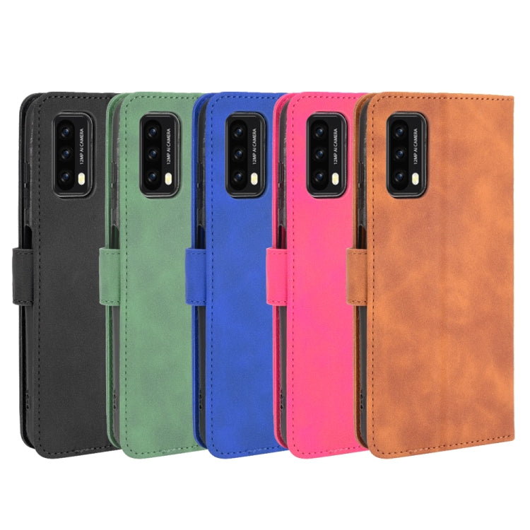 For Blackview A90 Solid Color Skin Feel Magnetic Buckle Horizontal Flip Calf Texture PU Leather Case with Holder & Card Slots & Wallet(Brown) by buy2fix