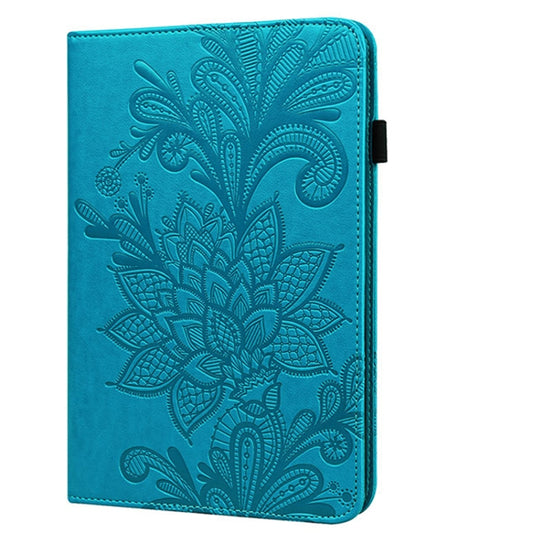 Lace Flower Embossing Pattern Horizontal Flip Leather Case with Holder & Card Slots & Wallet & Photo Frame & Sleep / Wake-up Function For iPad 9.7 2018 / 9.7 2017 / Air 2 / Air(Blue) - iPad Pro 9.7 inch Cases by buy2fix | Online Shopping UK | buy2fix