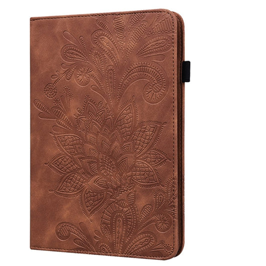 Lace Flower Embossing Pattern Horizontal Flip Leather Case with Holder & Card Slots & Wallet & Photo Frame & Sleep / Wake-up Function For iPad Pro 10.5 2017 / 10.2 2019(Brown) - iPad Pro 10.5 inch Cases by buy2fix | Online Shopping UK | buy2fix