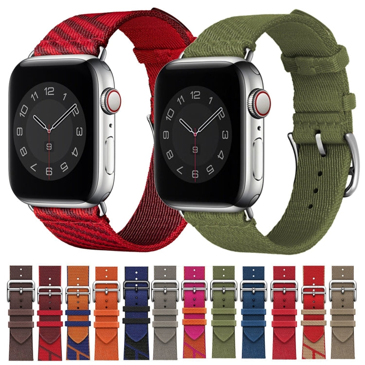 Two-color Nylon Braid Watch Band For Apple Watch Series 9&8&7 41mm / SE 3&SE 2&6&SE&5&4 40mm / 3&2&1 38mm(Grey) by buy2fix