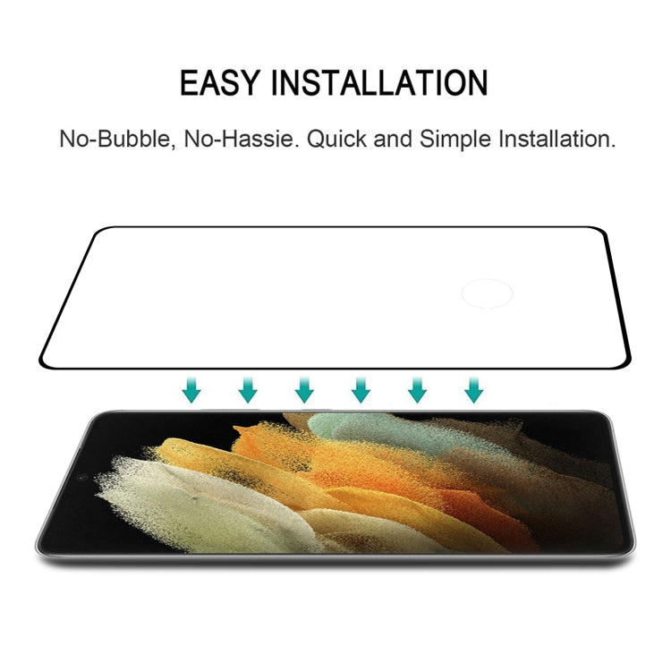 For Samsung Galaxy S21 Ultra 5G 25pcs Full Glue 9H HD 3D Curved Edge Tempered Glass Film(Black) by buy2fix