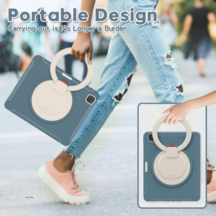 Shockproof TPU + PC Protective Case with 360 Degree Rotation Foldable Handle Grip Holder & Pen Slot For iPad Pro 12.9 2020 / 2018(Cornflower Blue) - More iPad Cases by buy2fix | Online Shopping UK | buy2fix