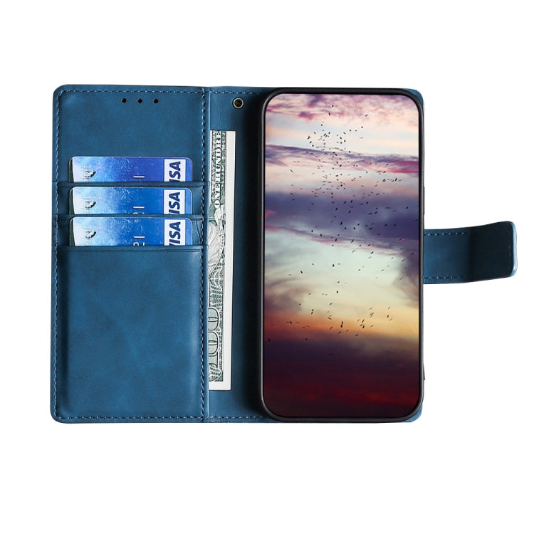 For Doogee N30 Skin Feel Crocodile Texture Magnetic Clasp Horizontal Flip PU Leather Case with Holder & Card Slots & Wallet(Blue) by buy2fix