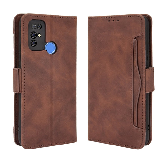 For Doogee X96 Pro Skin Feel Calf Pattern Horizontal Flip Leather Case with Holder & Card Slots & Photo Frame(Brown) by buy2fix