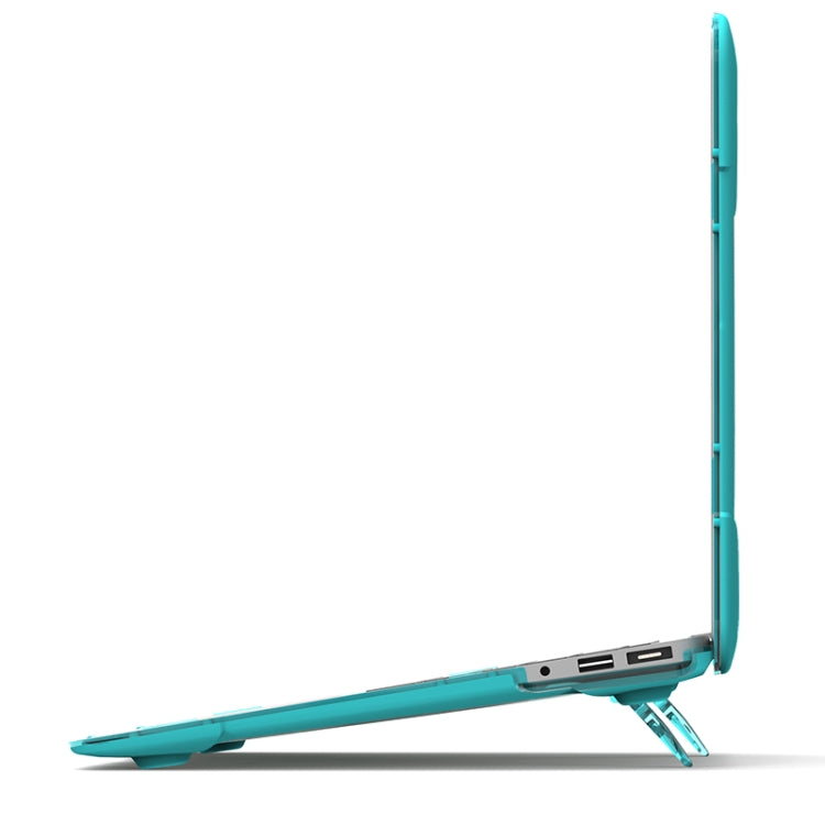 For MacBook Air 13.3 inch A1466 / A1369 TPU and PC Two-color Anti-fall Laptop Protective Case(Sky Blue) by buy2fix