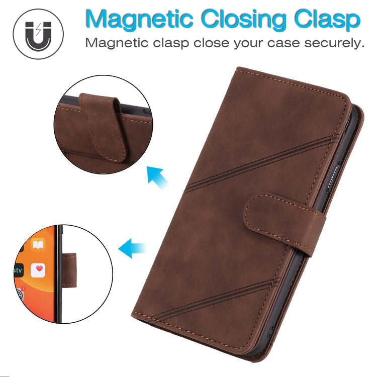 For Samsung Galaxy A32 4G Skin Feel Business Horizontal Flip PU Leather Case with Holder & Multi-Card Slots & Wallet & Lanyard & Photo Frame(Brown) by buy2fix