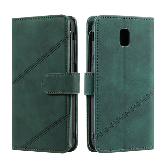 For Samsung Galaxy J5 2017 Skin Feel Business Horizontal Flip PU Leather Case with Holder & Multi-Card Slots & Wallet & Lanyard & Photo Frame(Green) by buy2fix
