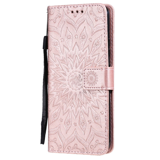 For OPPO Realme C20 / C21 Sun Embossing Pattern Horizontal Flip Leather Case with Card Slot & Holder & Wallet & Lanyard(Rose Gold) by buy2fix