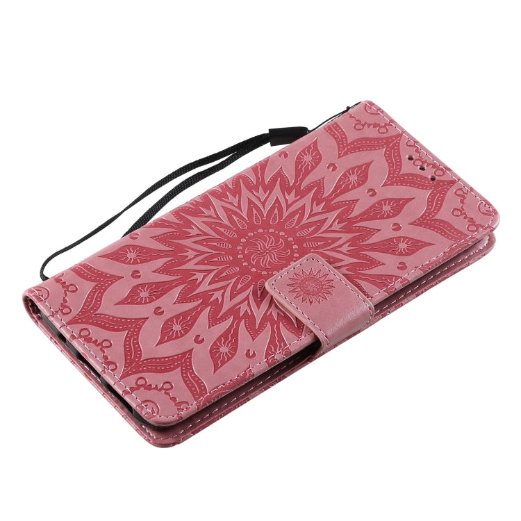 For Nokia 6.3 / G20 / G10 Sun Embossing Pattern Horizontal Flip Leather Case with Card Slot & Holder & Wallet & Lanyard(Pink) by buy2fix