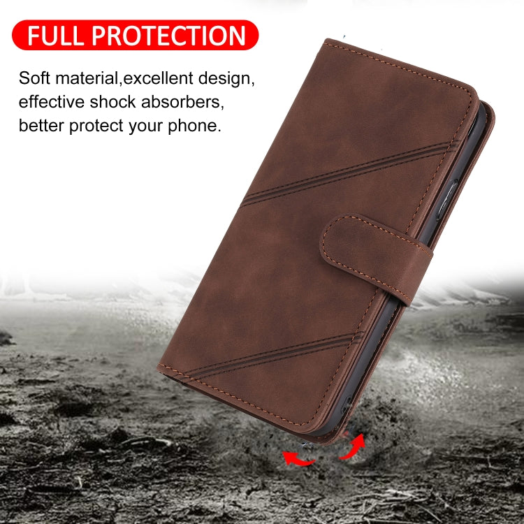For Huawei P30 Pro Skin Feel Business Horizontal Flip PU Leather Case with Holder & Multi-Card Slots & Wallet & Lanyard & Photo Frame(Brown) by buy2fix