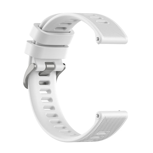 For Garmin Forerunner 158 / 55 Twill Silicone Watch Band(White) by buy2fix