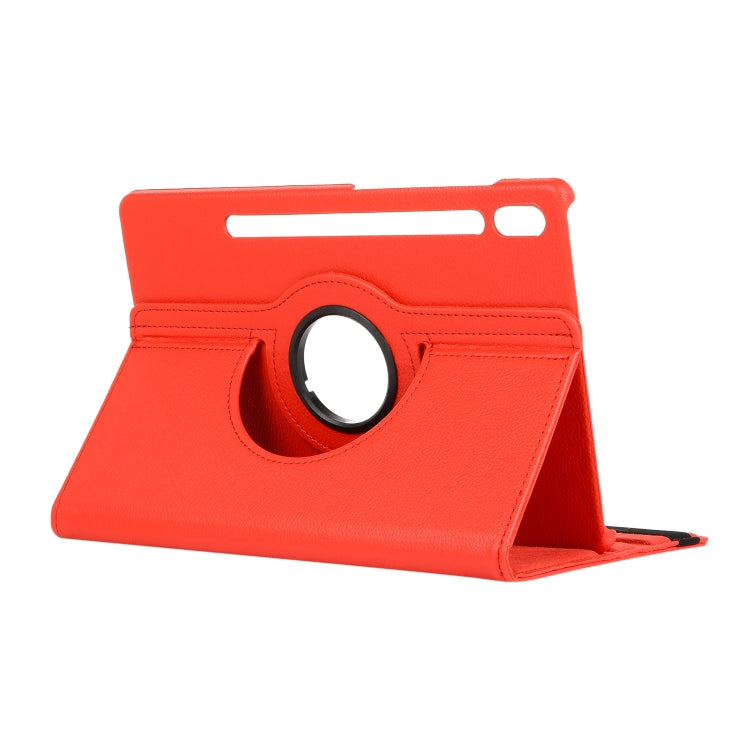 For Samsung Galaxy Tab S7 FE T730 Litchi Texture Horizontal Flip 360 Degrees Rotation Leather Case with Holder(Red) - Other Galaxy Tab PC by buy2fix | Online Shopping UK | buy2fix