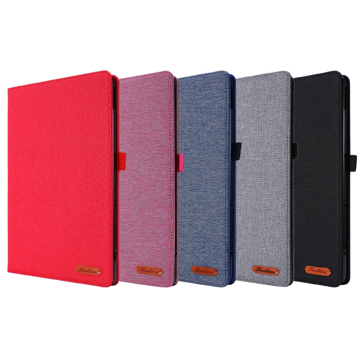 For Huawei MatePad 11 2021 Fabric Texture Horizontal Flip TPU Leather Case with Holder(Red) by buy2fix