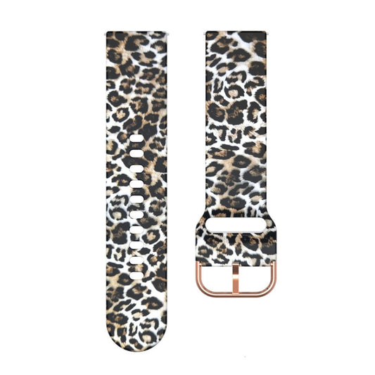 For Samsung Galaxy Watch 46mm Silicone Printing Watch Band(Brown Leopard) by buy2fix