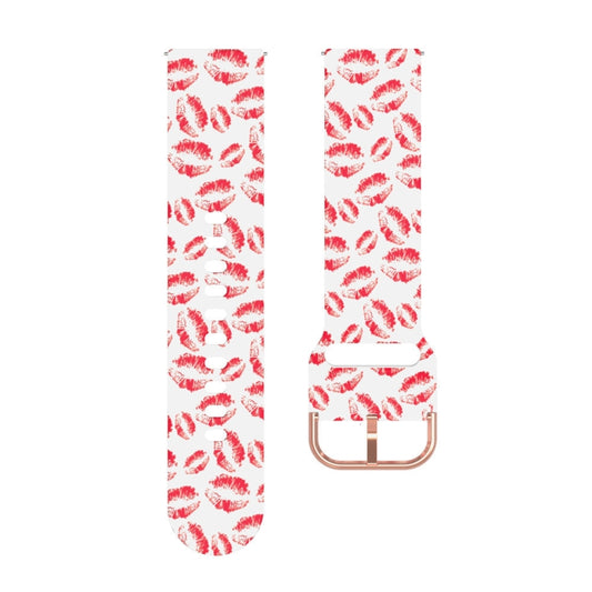 For Samsung Galaxy Watch 46mm Silicone Printing Watch Band(Red Lips) by buy2fix
