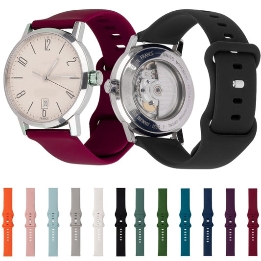 For Huawei Watch GT 2 42mm 8-buckle Silicone Watch Band(Dark Purple) by buy2fix