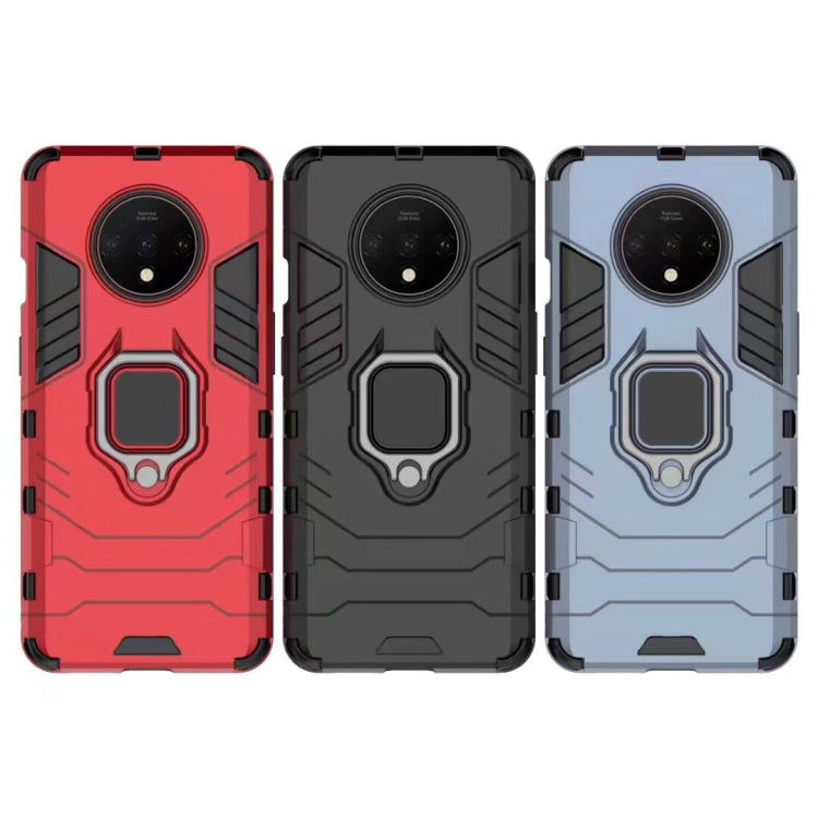 For OnePlus 7T Shockproof PC + TPU Case with Magnetic Ring Holder(Black) by buy2fix