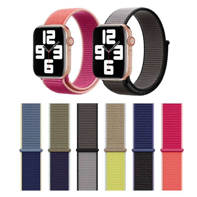 For Apple Watch Series 9&8&7 41mm / SE 3&SE 2&6&SE&5&4 40mm / 3&2&1 38mm Color Matching Nylon Watch Band(Green + Baby Blue) by buy2fix