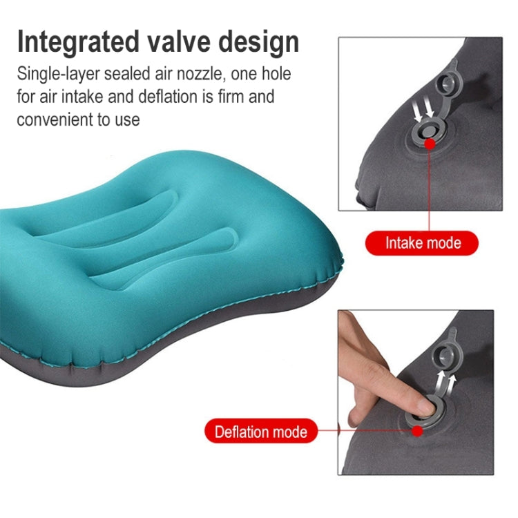 Outdoor Camping Trip Foldable Portable Inflatable Pillow Nap Waist Pillow, Specification:Inflate with Your Mouth(Dark Blue) by buy2fix