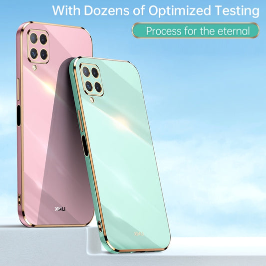 For Samsung Galaxy A22 4G XINLI Straight Edge 6D Electroplate TPU Phone Case(Celestial Blue) by XINLI